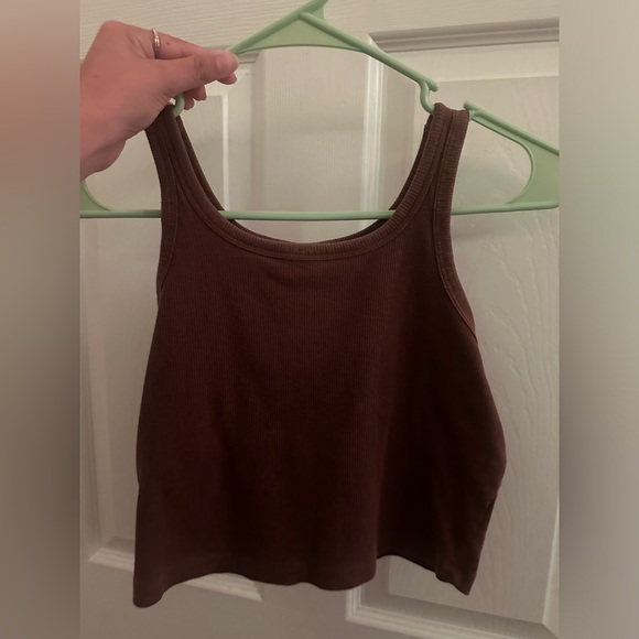 PINK brown crop top size medium - Picture 1 of 1